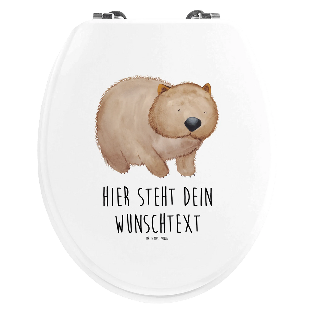 Personalized Toilet Seat Design Wombat small animals, cute, funny, cute animal motives, hand drawn, small world, funny sayings, good mood, happy, gifts, gift ideas, special gifts, animal lover, card, motivation, Australia, saying, life is beautiful, Wombat