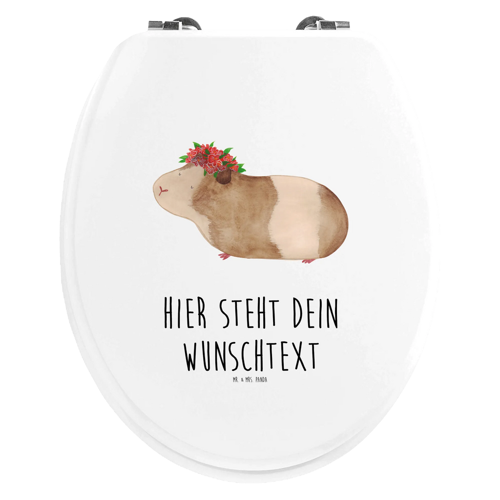 Personalized Toilet Seat Design Guinea pig wisdom small animals, cute, funny, cute animal motives, hand drawn, small world, funny sayings, good mood, happy, gifts, gift ideas, special gifts, animal lover, card, flower child, motivation, saying, wonderland, wisdom, Meeries, guinea pig, reality, wonder, meerie