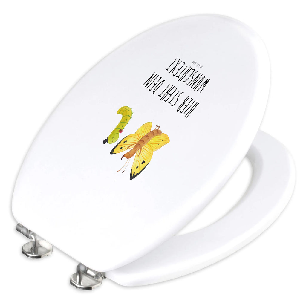 Personalisierter WC Sitz Motiv Raupe & Schmetterling Toilettendeckel mit Namen, Personalisierter Klodeckel, Personalisierter WC-Sitz, WC-Deckel, Personalisierter Toilettendeckel, Personalisierte Klobrille, WC Sitz mit Namen, Toilettensitz, Lustige Sprüche, Tiere, Tiermotive, Gute Laune, Aufwachsen, Schönheit, Hütchen, Entwicklung, Hut, Zitronenfalter, Erwachsen Werden, Kokon, Raupe, Schmetterling