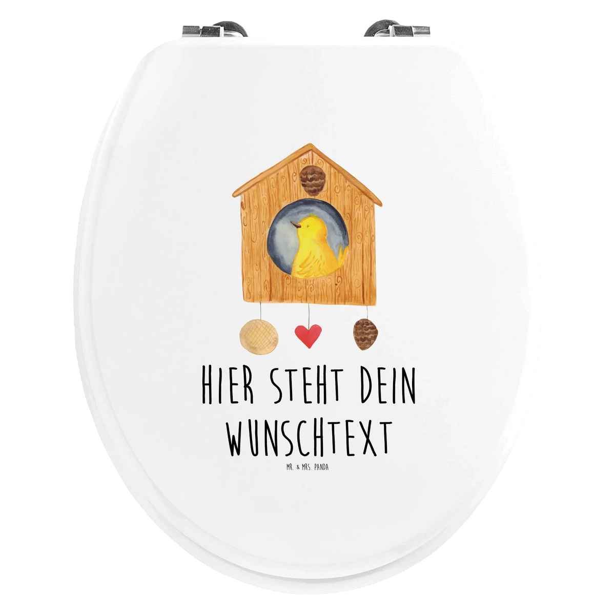 Personalized Toilet Seat Design birdhouse Home small animals, cute, funny, cute animal motives, hand drawn, small world, funny sayings, good mood, happy, gifts, gift ideas, special gifts, animal lover, card, birdhouse, house, moving in, home sweet home, bird, house building, moving out, gift, moving gift