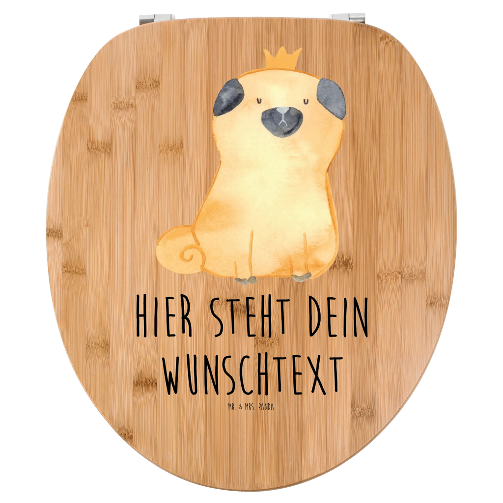 Personalisierter WC Sitz Motiv Mops Krone WC Sitz mit Namen, Toilettendeckel mit Namen, Personalisierter WC-Sitz, Personalisierter Toilettendeckel, Personalisierte Klobrille, Personalisierter Klodeckel, Hund, Hundemotiv, Haustier, Hunderasse, Tierliebhaber, Hundebesitzer, Sprüche, lustig, Hausregel, kinderlos, allergisch, Mops, Hundebesitzer. Spruch