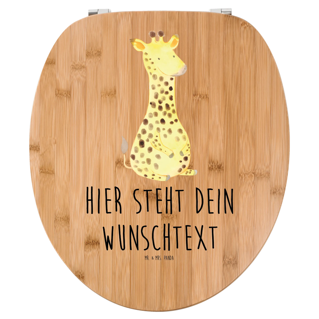 Personalisierter WC Sitz Motiv Giraffe Zufrieden Personalisierte Klobrille, Toilettendeckel mit Namen, Toilettensitz, Personalisierter WC-Sitz, WC Sitz mit Namen, WC-Deckel, Personalisierter Toilettendeckel, Personalisierter Klodeckel, Afrika, Wildtiere, Glück, Abenteuer, Zufrieden, Giraffe