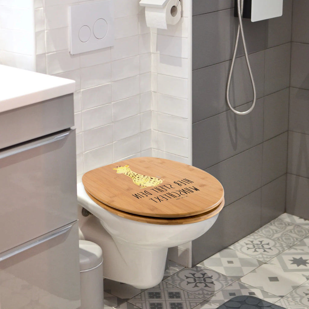 Personalisierter WC Sitz Motiv Giraffe Zufrieden Personalisierte Klobrille, Toilettendeckel mit Namen, Toilettensitz, Personalisierter WC-Sitz, WC Sitz mit Namen, WC-Deckel, Personalisierter Toilettendeckel, Personalisierter Klodeckel, Afrika, Wildtiere, Glück, Abenteuer, Zufrieden, Giraffe