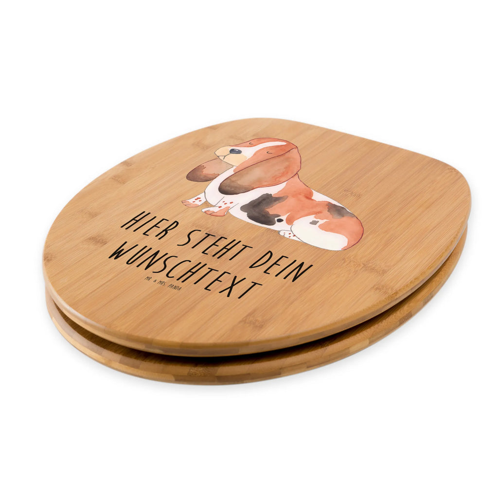 Personalisierter WC Sitz Motiv Hund Basset Hound Toilettensitz, WC-Deckel, Personalisierter Toilettendeckel, Personalisierte Klobrille, Personalisierter Klodeckel, Personalisierter WC-Sitz, WC Sitz mit Namen, Toilettendeckel mit Namen, Sprüche, Hund, Hunderasse, Hundebesitzer, Hundemotiv, Haustier, Tierliebhaber, Hundeliebe, Kinderlos, Basset Hound, Basset