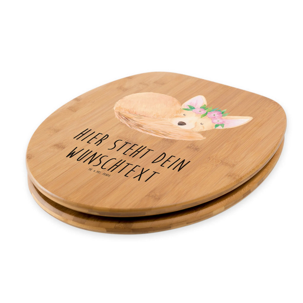 Personalizowany motyw deski WC lis pustynny kwiaty Afryka, dzikie zwierzęta