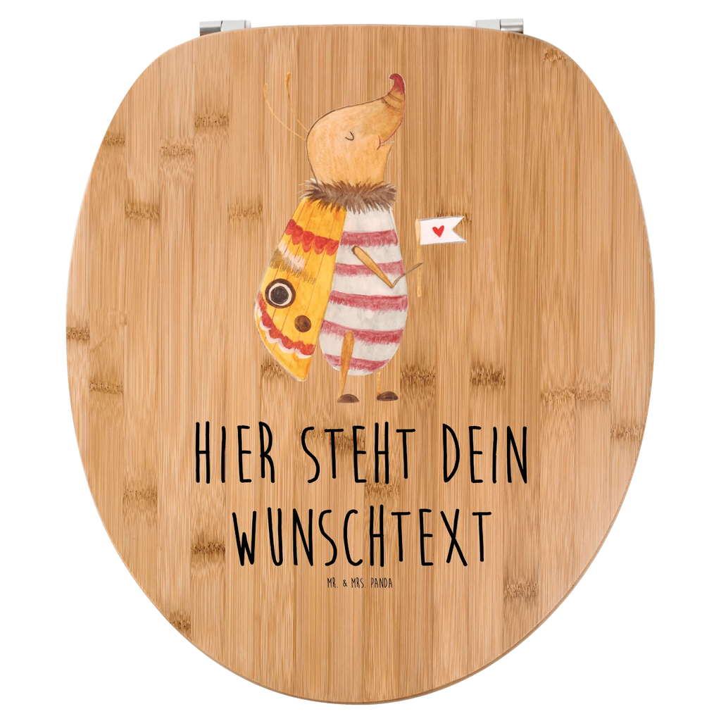 Personalisierter WC Sitz Motiv Nachtfalter mit Fähnchen Toilettendeckel mit Namen, Personalisierter Toilettendeckel, Personalisierte Klobrille, Personalisierter WC-Sitz, WC Sitz mit Namen, Personalisierter Klodeckel, Tiermotive, Gute Laune, lustige Sprüche, Tiere, Küche Deko, Was kostet die Welt, Spruch witzig, niedlich, Nachtfalter, süß, Käfer, Spruch lustig