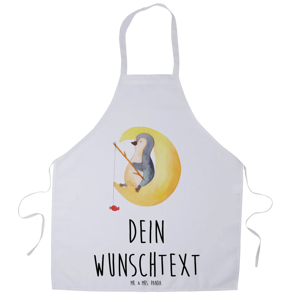 Personalized Cooking Apron Penguin moon Penguin, North Pole, Winter, Penguins, insomnia, night's rest, guest room, sleep, saying, bedroom, falling asleep, penguins