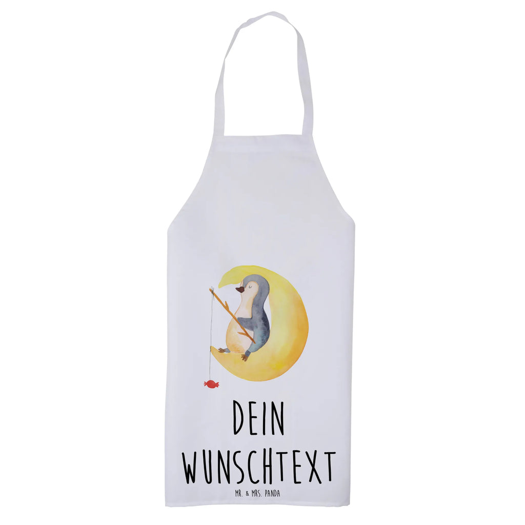 Personalized Cooking Apron Penguin moon Penguin, North Pole, Winter, Penguins, insomnia, night's rest, guest room, sleep, saying, bedroom, falling asleep, penguins