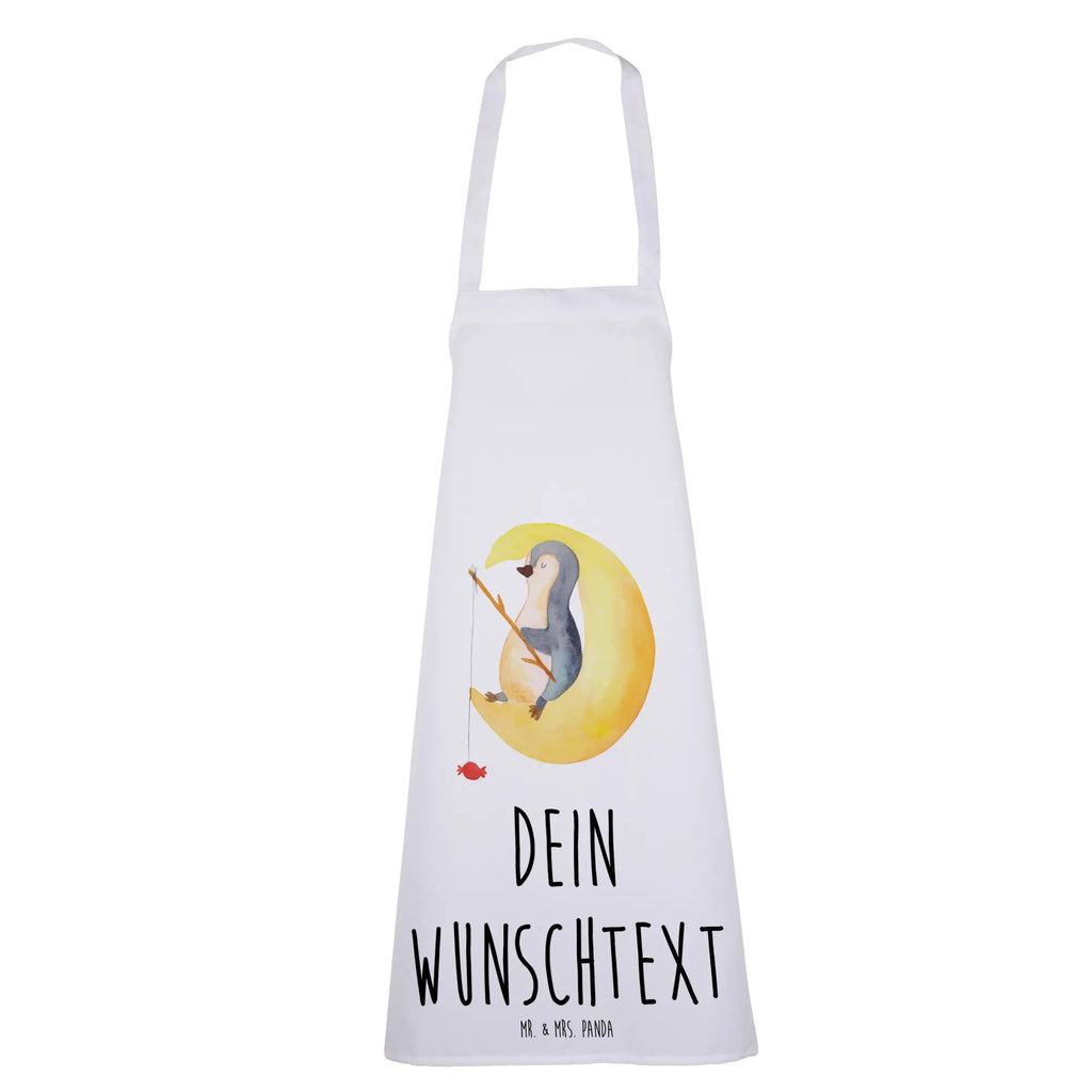 Personalized Cooking Apron Penguin moon Penguin, North Pole, Winter, Penguins, insomnia, night's rest, guest room, sleep, saying, bedroom, falling asleep, penguins