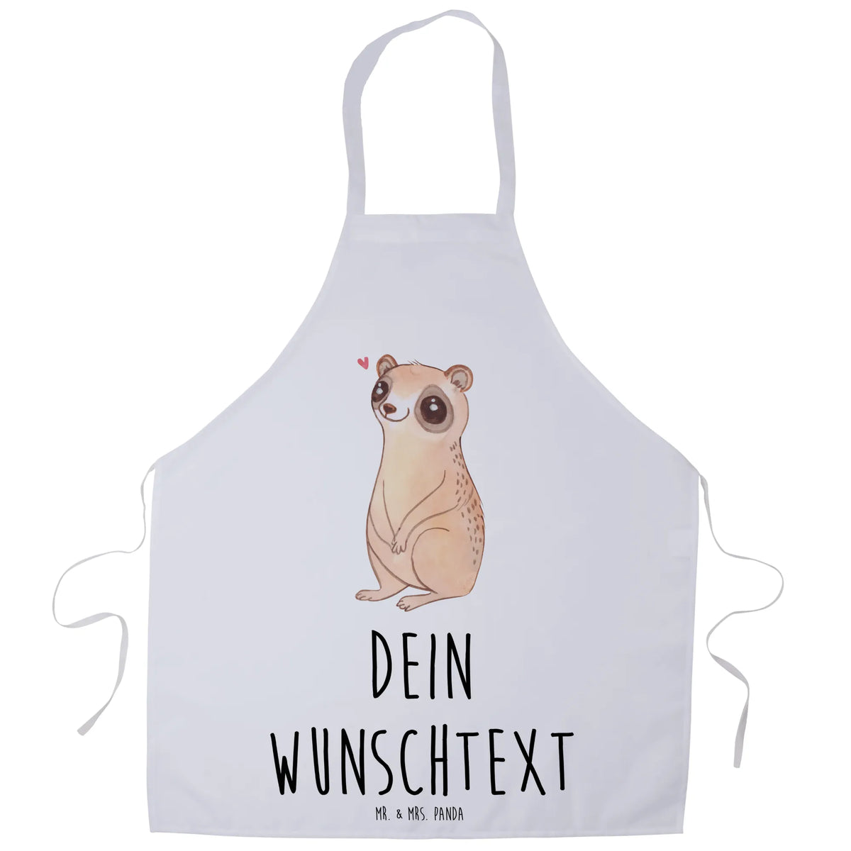 Personalized Cooking Apron Slow loris Happy card, gift ideas, gifts, small animals, cute, cute animal motives, hand drawn, funny sayings, good mood, special gifts, animal lover
