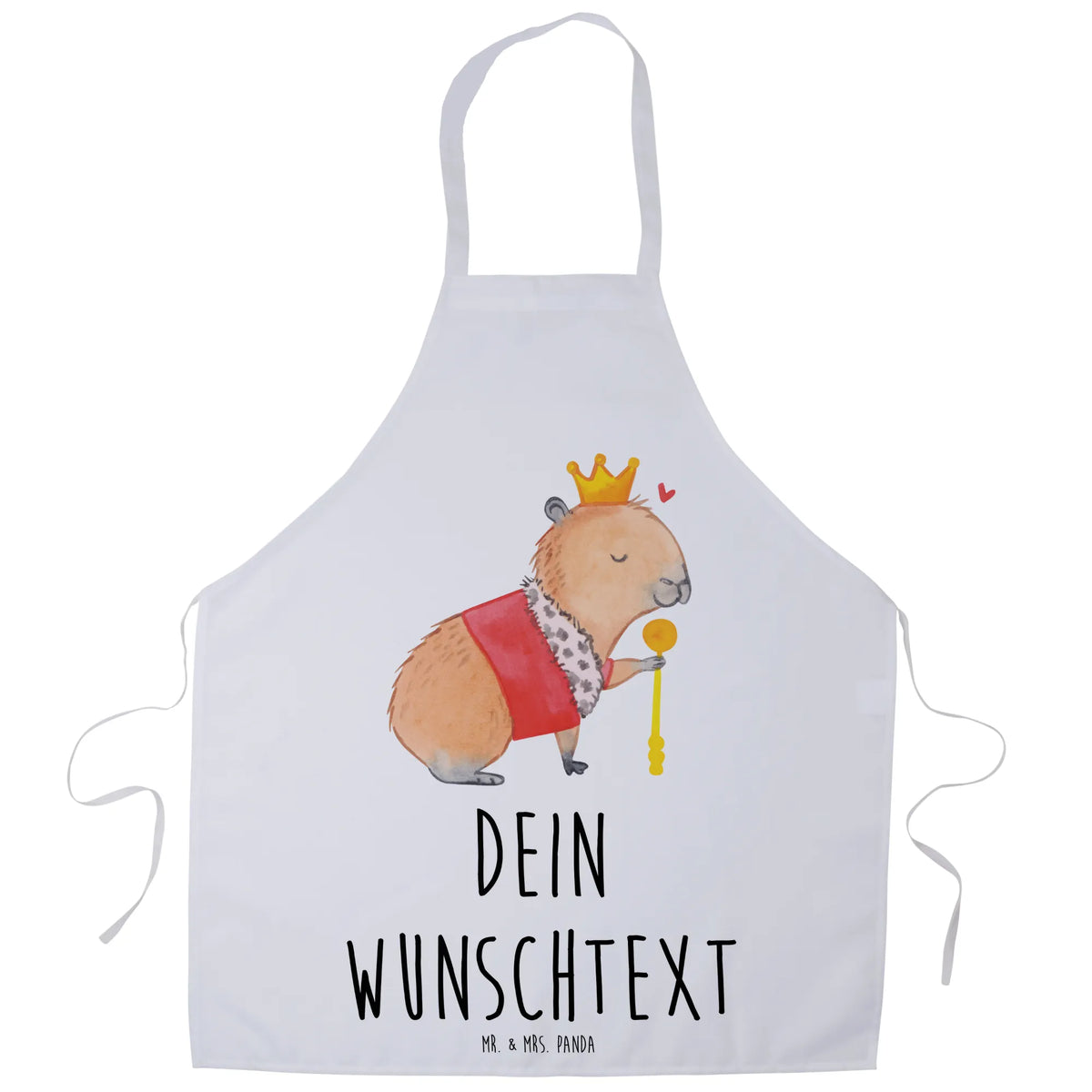 Personalized Cooking Apron Capybara King card, gift ideas, gifts, small animals, cute, cute animal motives, hand drawn, funny sayings, good mood, special gifts, animal lover