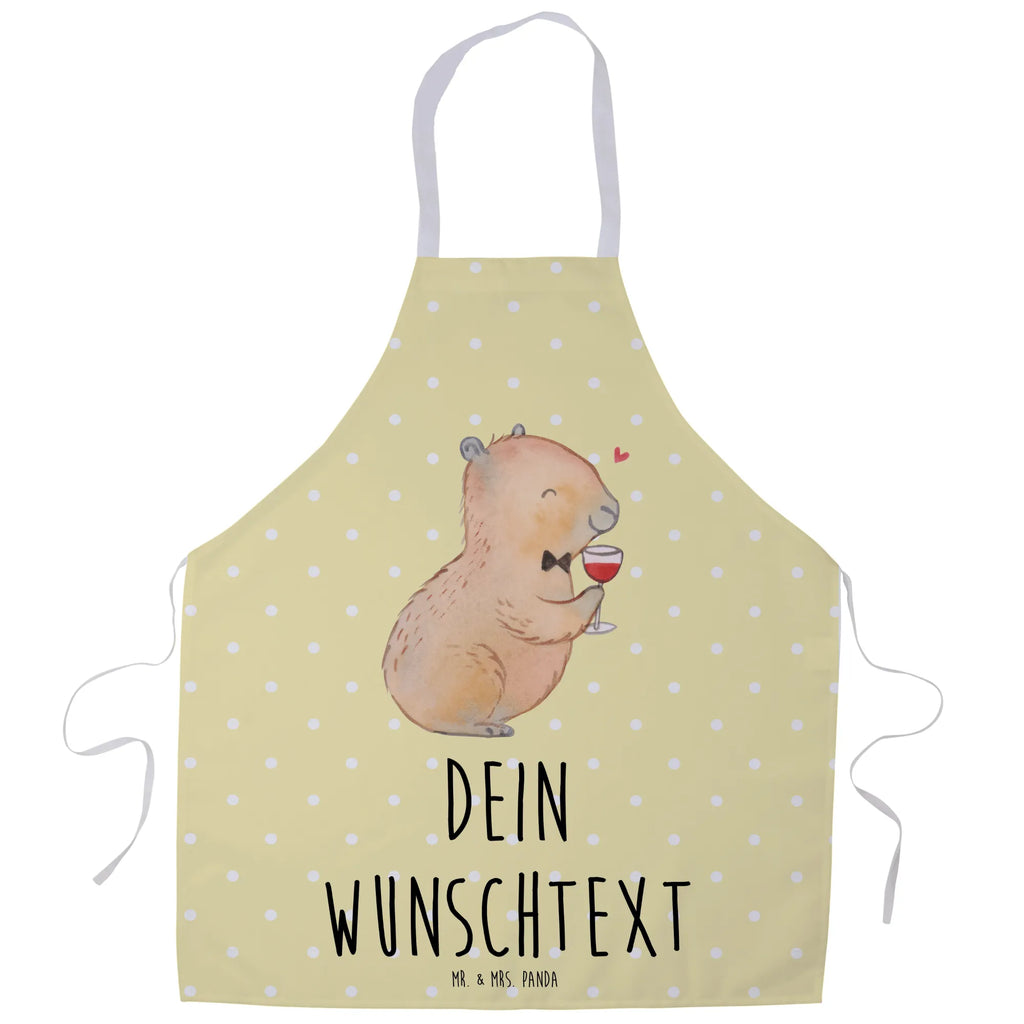 Personalized Cooking Apron Capybara wine small animals, cute, funny, cute animal motives, hand drawn, small world, funny sayings, good mood, happy, gifts, gift ideas, special gifts, animal lover, card
