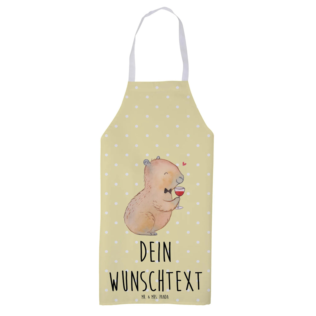Personalized Cooking Apron Capybara wine small animals, cute, funny, cute animal motives, hand drawn, small world, funny sayings, good mood, happy, gifts, gift ideas, special gifts, animal lover, card