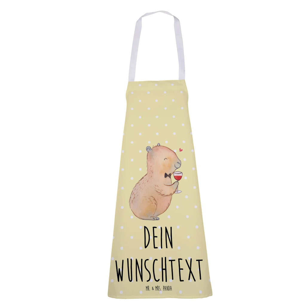 Personalized Cooking Apron Capybara wine small animals, cute, funny, cute animal motives, hand drawn, small world, funny sayings, good mood, happy, gifts, gift ideas, special gifts, animal lover, card