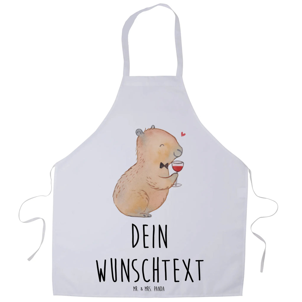 Personalized Cooking Apron Capybara wine small animals, cute, funny, cute animal motives, hand drawn, small world, funny sayings, good mood, happy, gifts, gift ideas, special gifts, animal lover, card