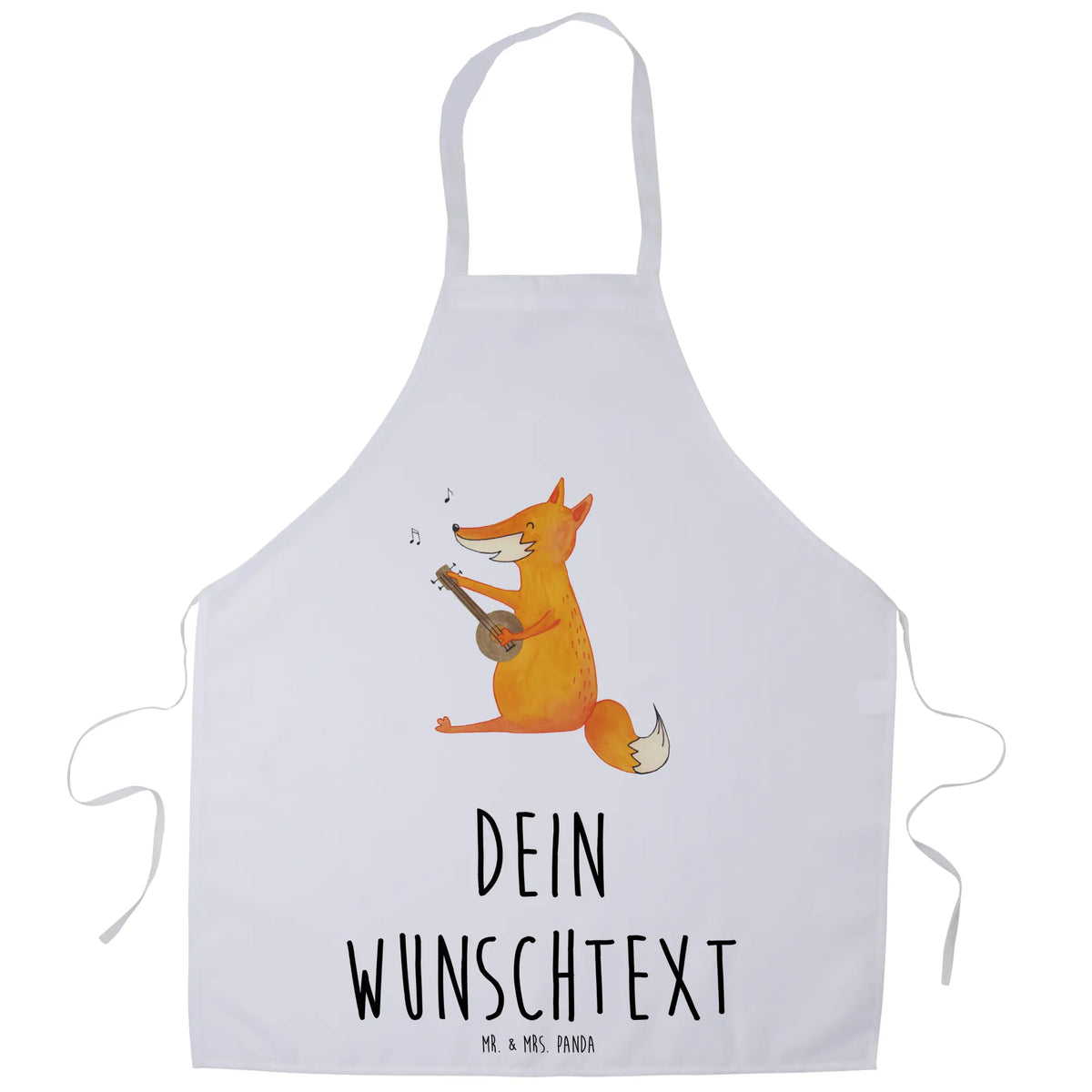 Personalized Cooking Apron Fox guitar fox, foxes, forest wildlife, clever as a fox, animal lover, singer, music saying, Fox, gift musician, guitar, musician