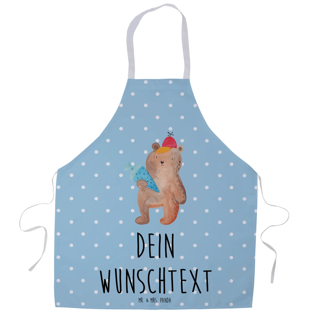 Personalized Cooking Apron bear School cone bear, teddy, teddy bear, cuddly toy, Starting school, First day of school gift, Primary school, School bag, School enrolment gift, Bear motif, School gift