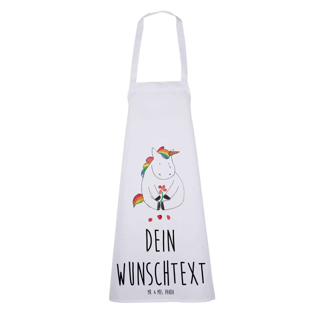 Personalized Cooking Apron unicorn Sad unicorn, unicorns, Unicorn, consoling, flower, Friendship, love, glitter, grief, friends, greeting card