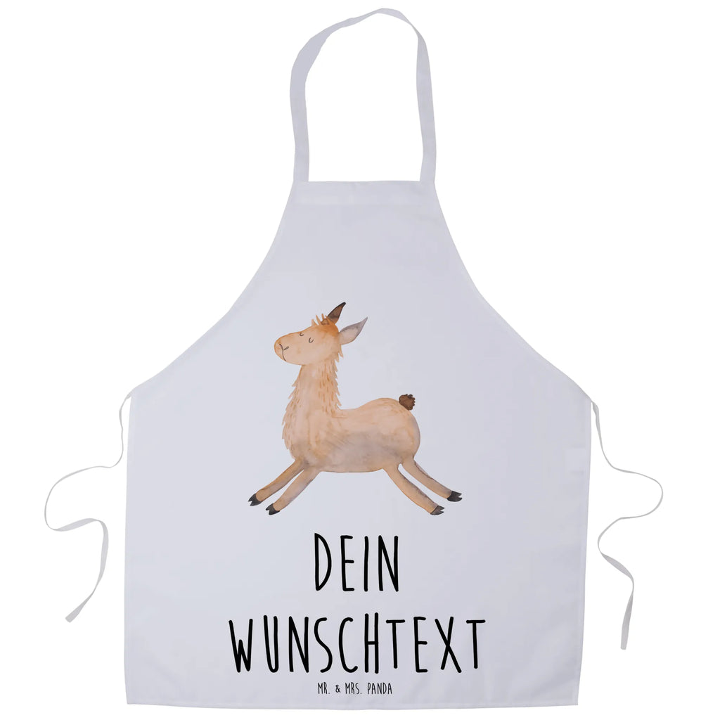 Personalized Cooking Apron lama Jump Llama, llama, alpaca, trendy animal, girlfriend, start, good morning, graduation, happy, luck, favourite day, llamas, Lama, happy day, new start, exam, heartache