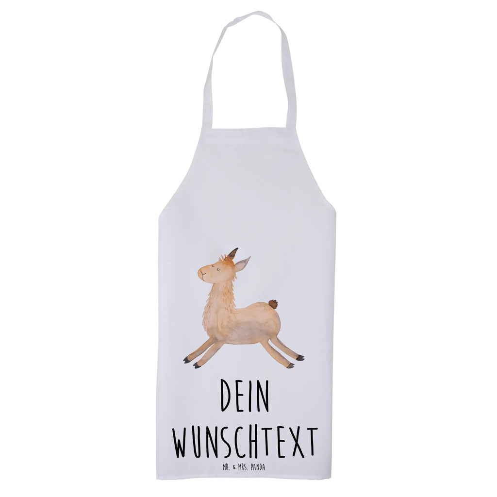 Personalized Cooking Apron lama Jump Llama, llama, alpaca, trendy animal, girlfriend, start, good morning, graduation, happy, luck, favourite day, llamas, Lama, happy day, new start, exam, heartache