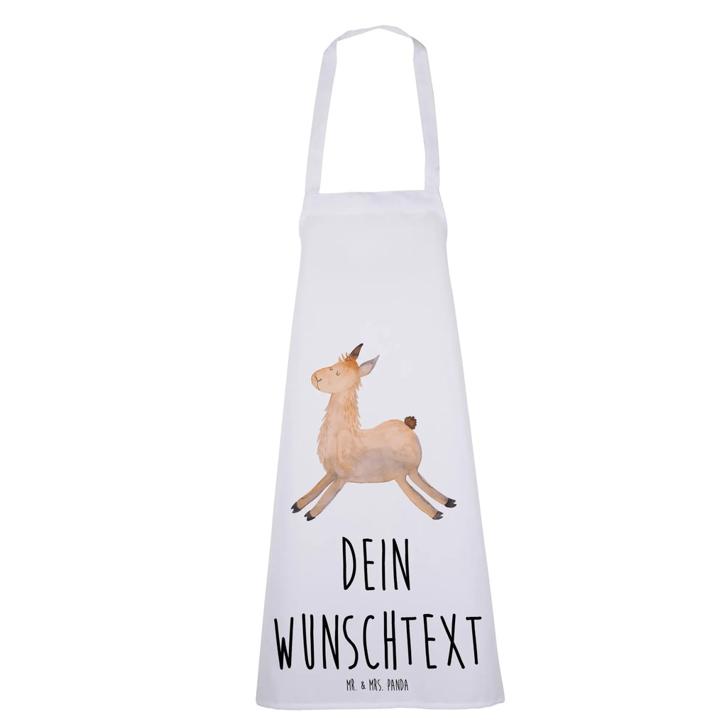 Personalized Cooking Apron lama Jump Llama, llama, alpaca, trendy animal, girlfriend, start, good morning, graduation, happy, luck, favourite day, llamas, Lama, happy day, new start, exam, heartache