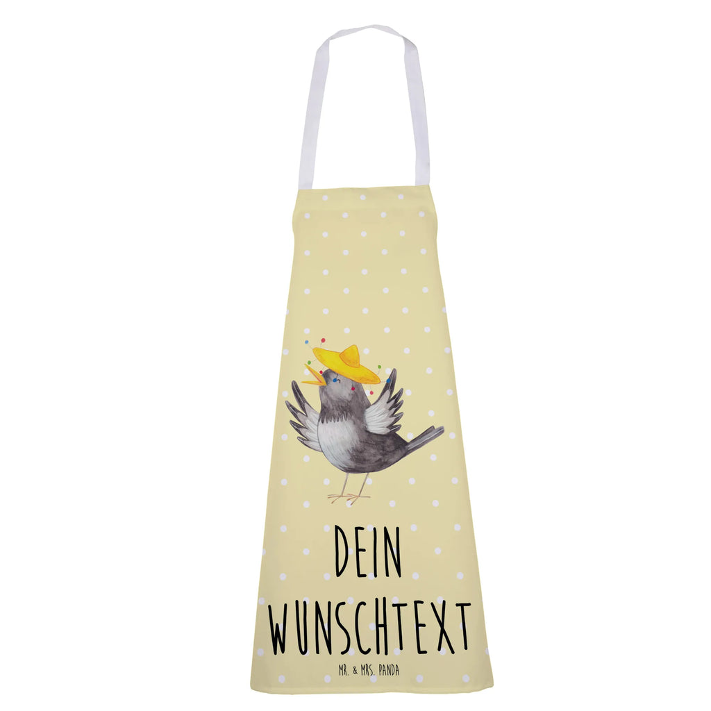 Personalized Cooking Apron Crow sombrero small animals, cute, funny, cute animal motives, hand drawn, small world, funny sayings, good mood, happy, gifts, gift ideas, special gifts, animal lover, card, Birds, Be happy, Happiness Saying, Motivation, Bird, Raven, Saying positive, Magpie