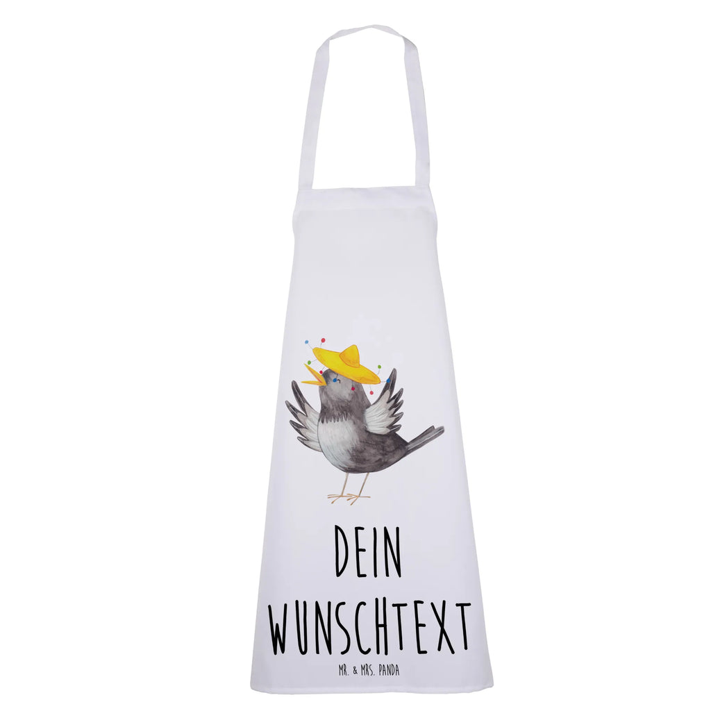 Personalized Cooking Apron Crow sombrero small animals, cute, funny, cute animal motives, hand drawn, small world, funny sayings, good mood, happy, gifts, gift ideas, special gifts, animal lover, card, Birds, Be happy, Happiness Saying, Motivation, Bird, Raven, Saying positive, Magpie