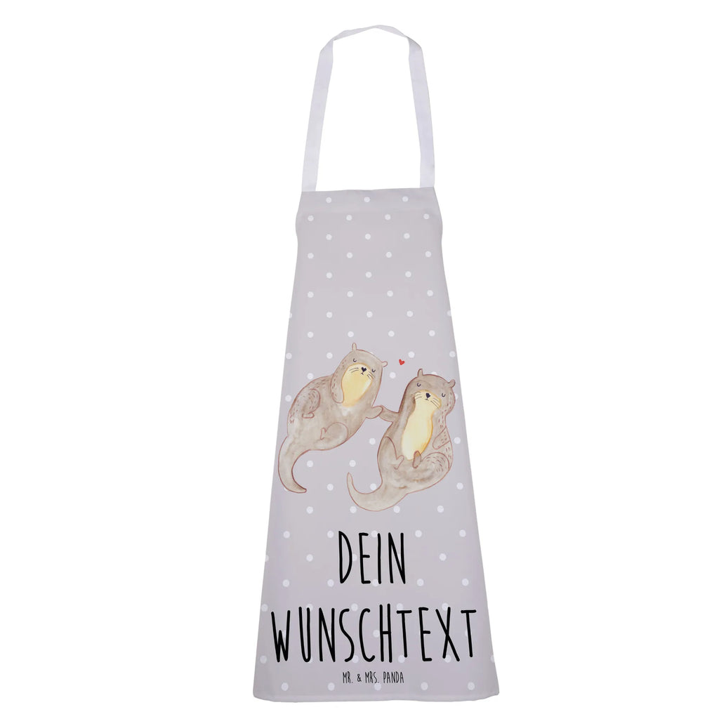 Personalized Cooking Apron otter holding hands otter, marten, sea otter, European otter, water mammal, aquatic animal, baby otter, predator, water, otter gifts, animal lover, gift ideas for animal lovers, animal, mammal, water animal, gifts for people in love, Otter Sea Otter Lake Otter