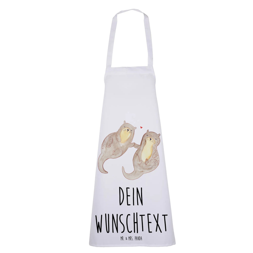Personalized Cooking Apron otter holding hands otter, marten, sea otter, European otter, water mammal, aquatic animal, baby otter, predator, water, otter gifts, animal lover, gift ideas for animal lovers, animal, mammal, water animal, gifts for people in love, Otter Sea Otter Lake Otter