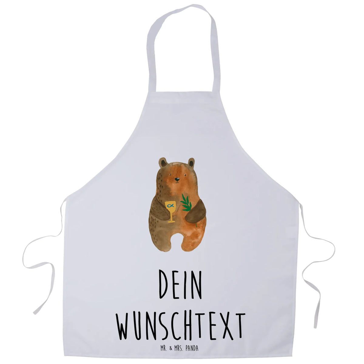 Personalized Cooking Apron bear confirmation cuddly toy, teddy bear, evangelic, church, service, confirmation
