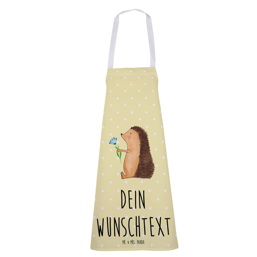 Personalized Cooking Apron Hedgehog Flower small animals, cute, funny, cute animal motives, hand drawn, small world, funny sayings, good mood, happy, gifts, gift ideas, special gifts, animal lover, card, hospital, illness, visit, hedgehog, recovery wishes, get well soon, sick