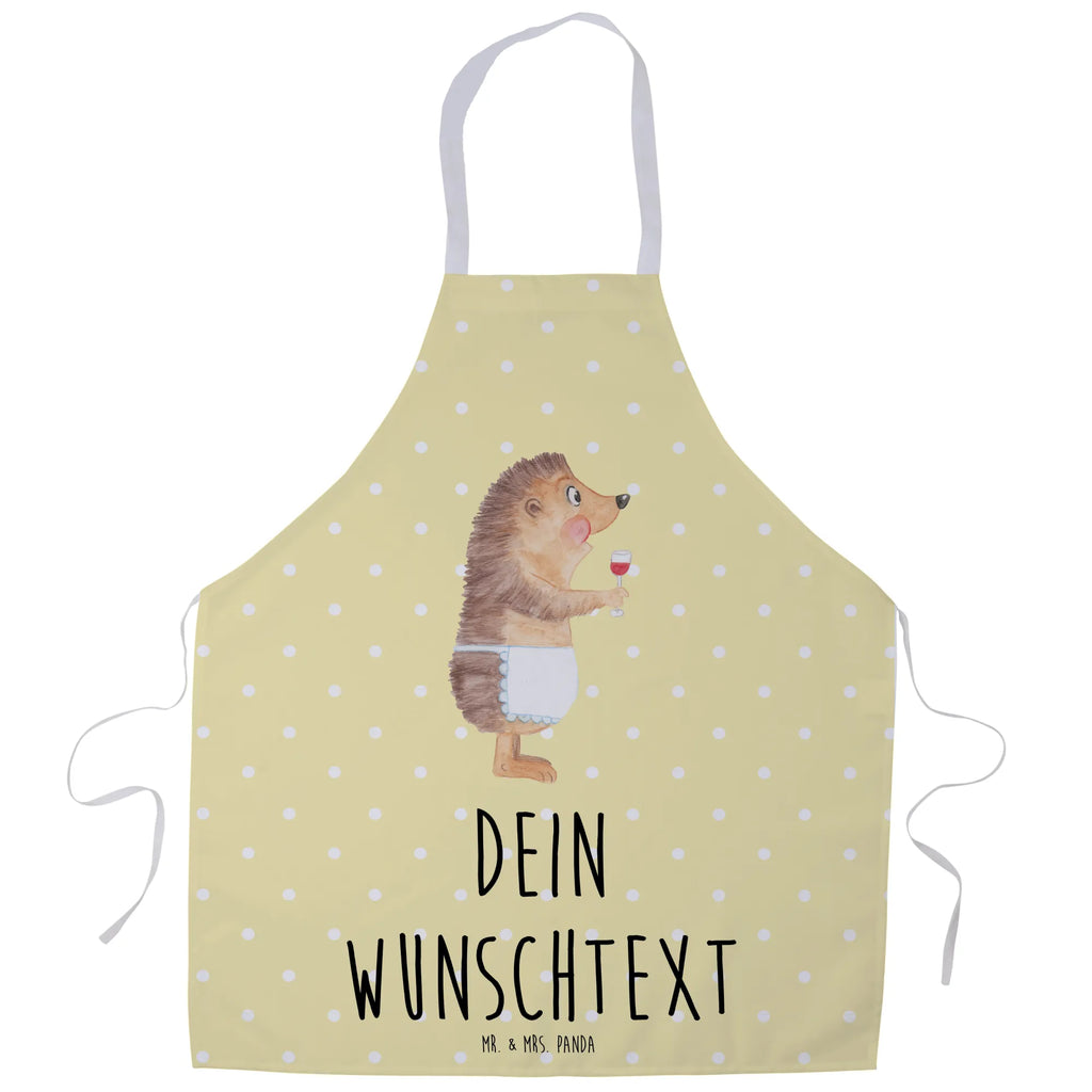 Personalized Cooking Apron Hedgehog wine small animals, cute, funny, cute animal motives, hand drawn, small world, funny sayings, good mood, happy, gifts, gift ideas, special gifts, animal lover, card, hedgehog, gift wine lover, wine decoration, wine saying, wine glass, gift wine drinker, drinking wine, red wine, white wine