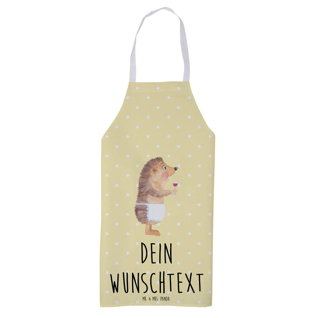 Personalized Cooking Apron Hedgehog wine small animals, cute, funny, cute animal motives, hand drawn, small world, funny sayings, good mood, happy, gifts, gift ideas, special gifts, animal lover, card, hedgehog, gift wine lover, wine decoration, wine saying, wine glass, gift wine drinker, drinking wine, red wine, white wine