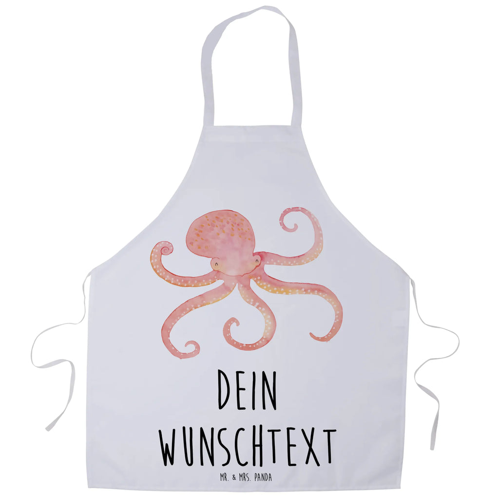 Personalized Cooking Apron Squid small animals, cute, funny, cute animal motives, hand drawn, small world, funny sayings, good mood, happy, gifts, gift ideas, special gifts, animal lover, card, sea animal, octopus, arms, water, sea, squid, ocean