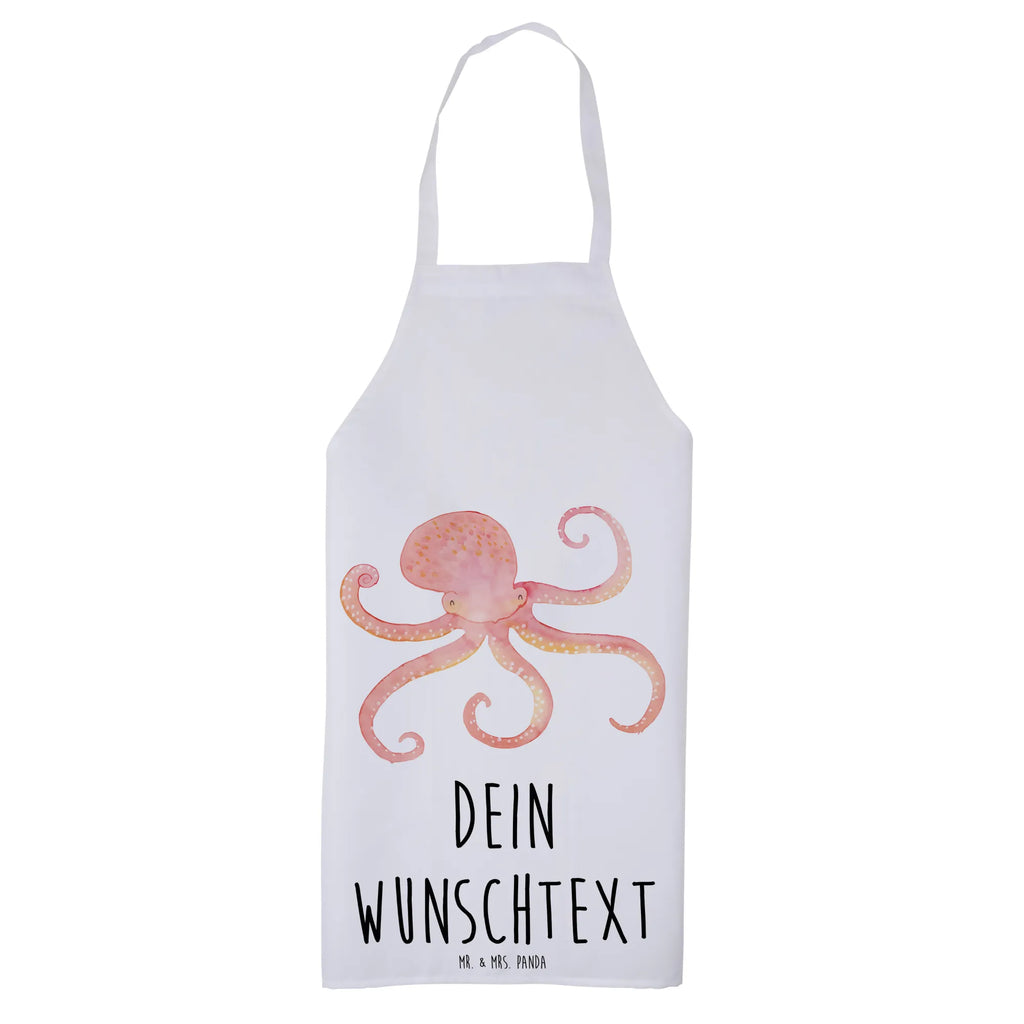 Personalized Cooking Apron Squid small animals, cute, funny, cute animal motives, hand drawn, small world, funny sayings, good mood, happy, gifts, gift ideas, special gifts, animal lover, card, sea animal, octopus, arms, water, sea, squid, ocean