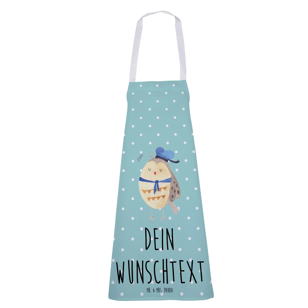 Personalized Cooking Apron Owl sailor owl, forest animal, bird, nocturnal, gift ideas, birthday present, illustrated, funny, romantic gift, owl decor, Owl, Mariner, Owl saying, Girlfriend, Wedding anniversary gift, Pun funny, Marriage, Home port, Owl decoration, Sailor