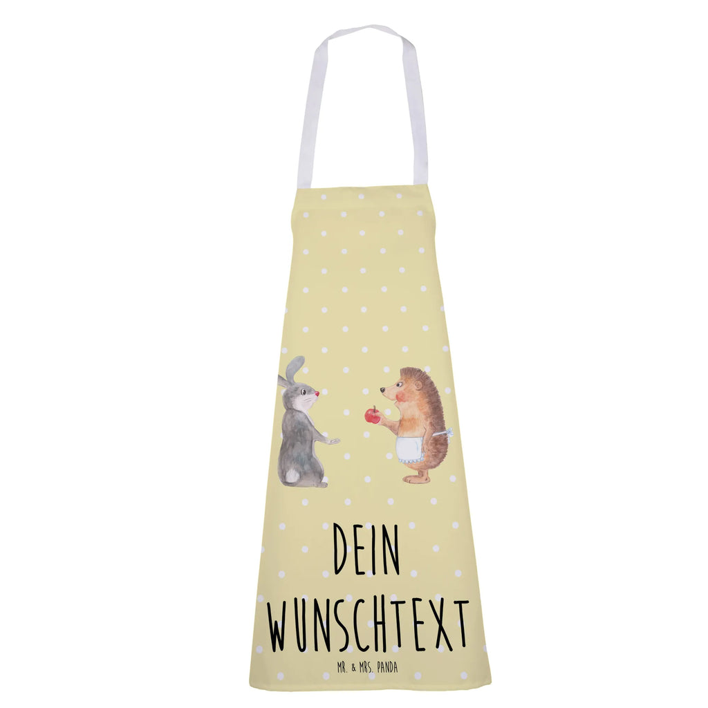 Personalized Cooking Apron Hare Hedgehog small animals, cute, funny, cute animal motives, hand drawn, small world, funny sayings, good mood, happy, gifts, gift ideas, special gifts, animal lover, card, love saying, lovesickness gift, romantic saying, hare, heartache, pain of separation, Hedgehog, Hedgehog and hare, consolation