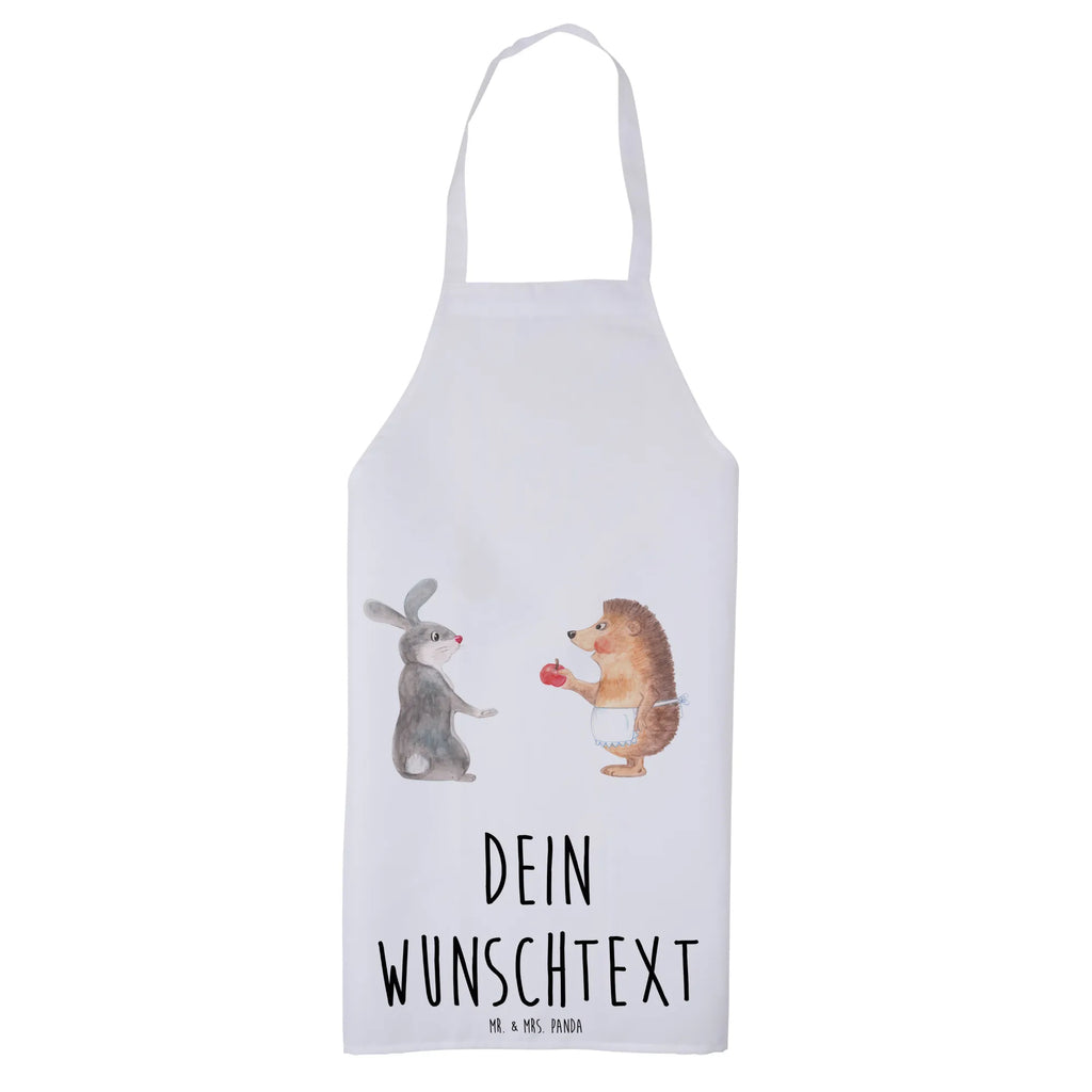 Personalized Cooking Apron Hare Hedgehog small animals, cute, funny, cute animal motives, hand drawn, small world, funny sayings, good mood, happy, gifts, gift ideas, special gifts, animal lover, card, love saying, lovesickness gift, romantic saying, hare, heartache, pain of separation, Hedgehog, Hedgehog and hare, consolation