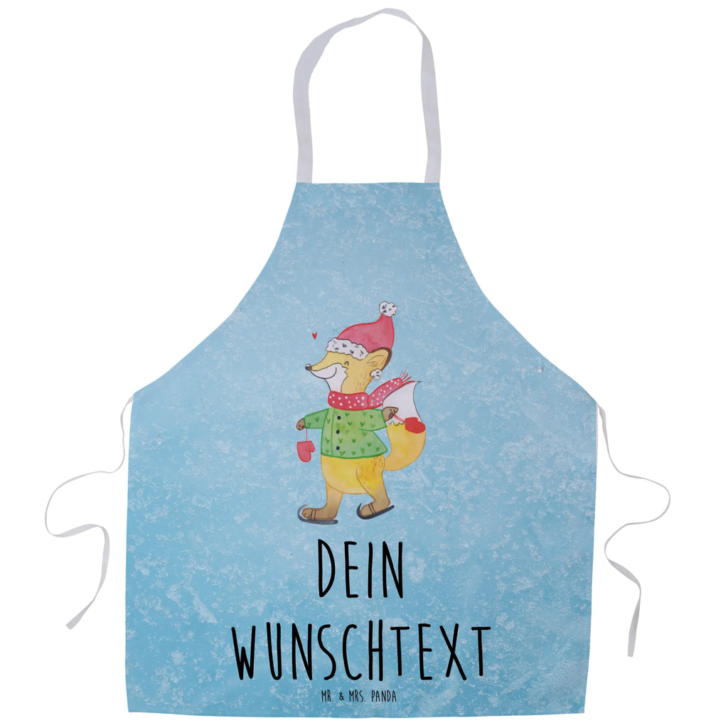 Personalized Cooking Apron Fox skates Winter, Christmas, Christmas time, snow, christmas present, christmas days, santa claus, christmas, fir tree, winter, christmas eve, christmas time, christmas tree