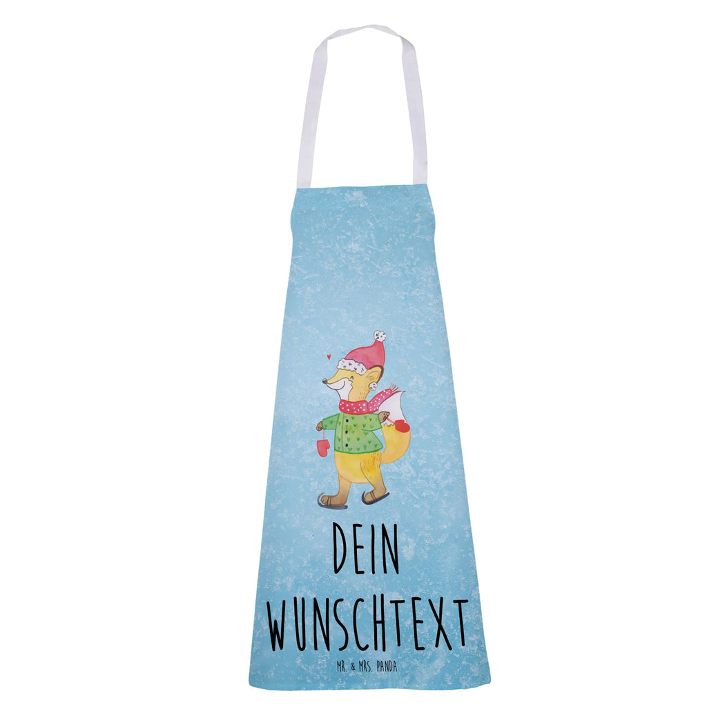 Personalized Cooking Apron Fox skates Winter, Christmas, Christmas time, snow, christmas present, christmas days, santa claus, christmas, fir tree, winter, christmas eve, christmas time, christmas tree