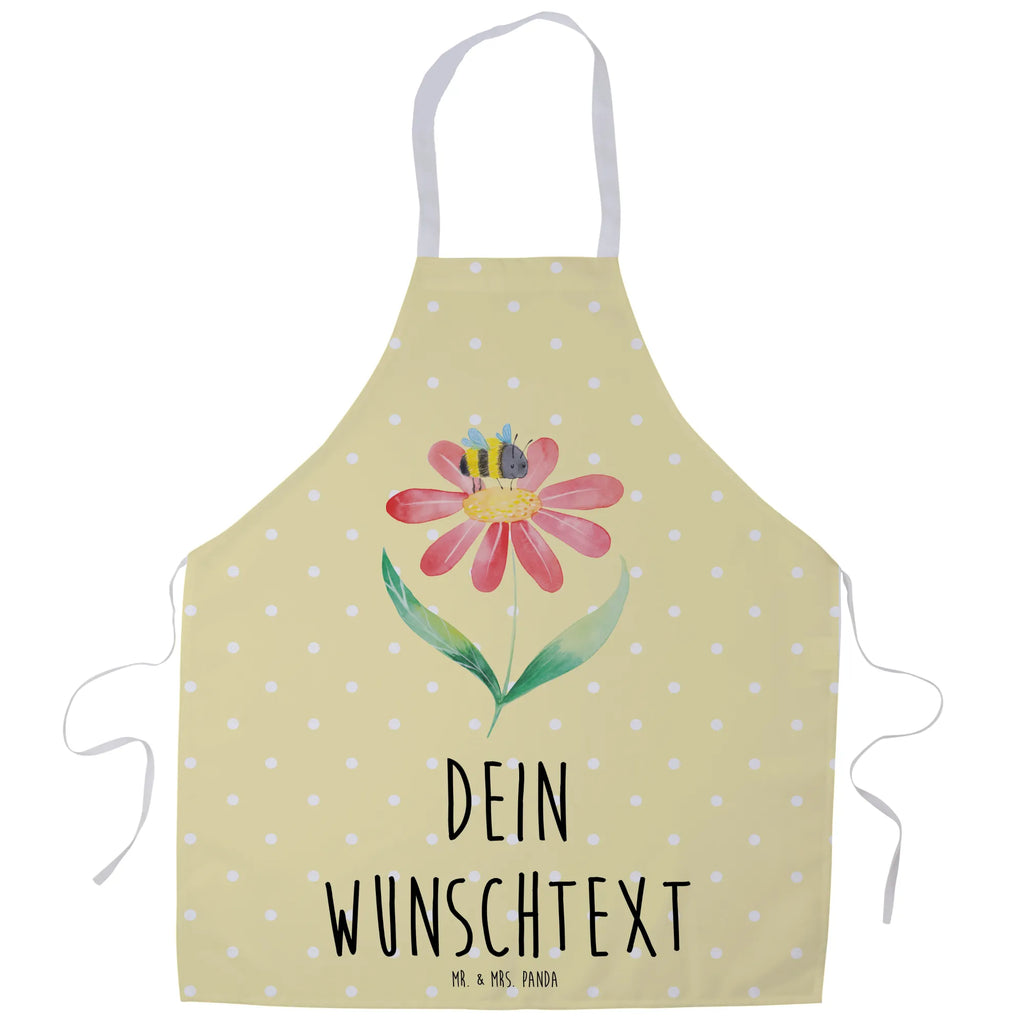 Personalized Cooking Apron bumblebee flower small animals, cute, funny, cute animal motives, hand drawn, small world, funny sayings, good mood, happy, gifts, gift ideas, special gifts, animal lover, card, bumble bee, bumblebees, flower, nature, fluffy, bee, field, wasp