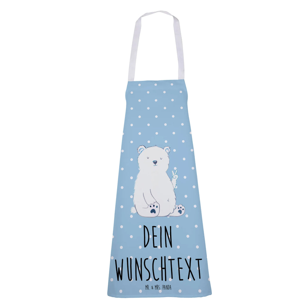 Personalized Cooking Apron Icebear Lazy bear, teddy, teddy bear, cuddly toy, North Pole, office job, lazy, office, relaxing, home office, workplace, Polar bear, work