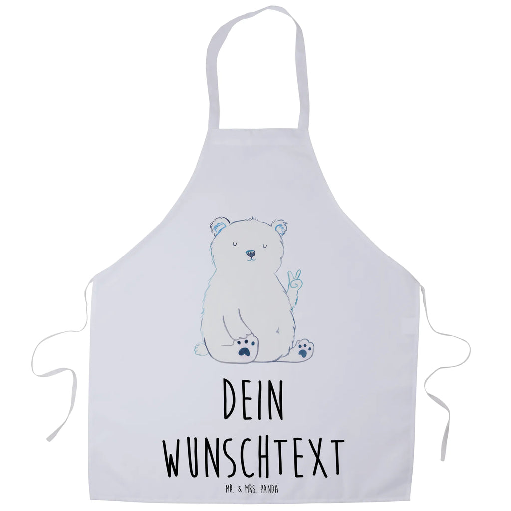 Personalized Cooking Apron Icebear Lazy bear, teddy, teddy bear, cuddly toy, North Pole, office job, lazy, office, relaxing, home office, workplace, Polar bear, work
