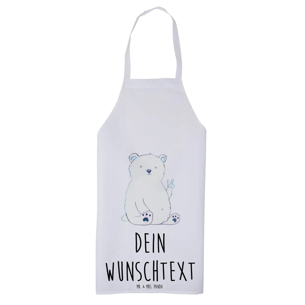 Personalized Cooking Apron Icebear Lazy bear, teddy, teddy bear, cuddly toy, North Pole, office job, lazy, office, relaxing, home office, workplace, Polar bear, work
