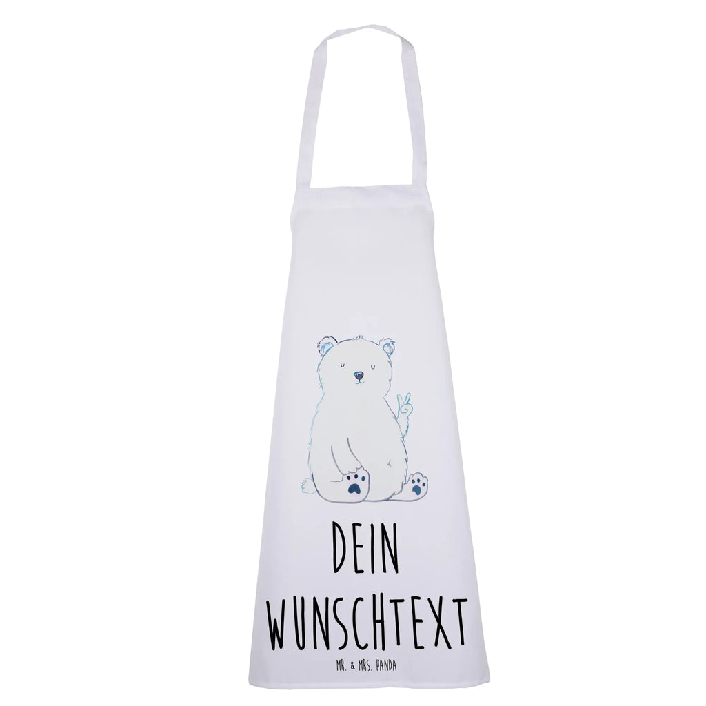 Personalized Cooking Apron Icebear Lazy bear, teddy, teddy bear, cuddly toy, North Pole, office job, lazy, office, relaxing, home office, workplace, Polar bear, work
