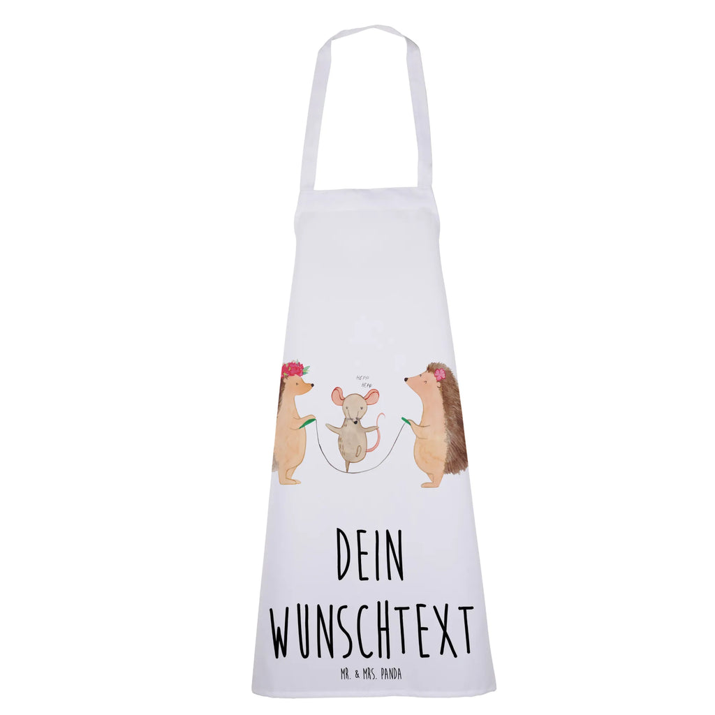 Personalized Cooking Apron Hedgehog skipping small animals, cute, funny, cute animal motives, hand drawn, small world, funny sayings, good mood, happy, gifts, gift ideas, special gifts, animal lover, card, rope skipping, kindergarten, mouse, children, hedgehog