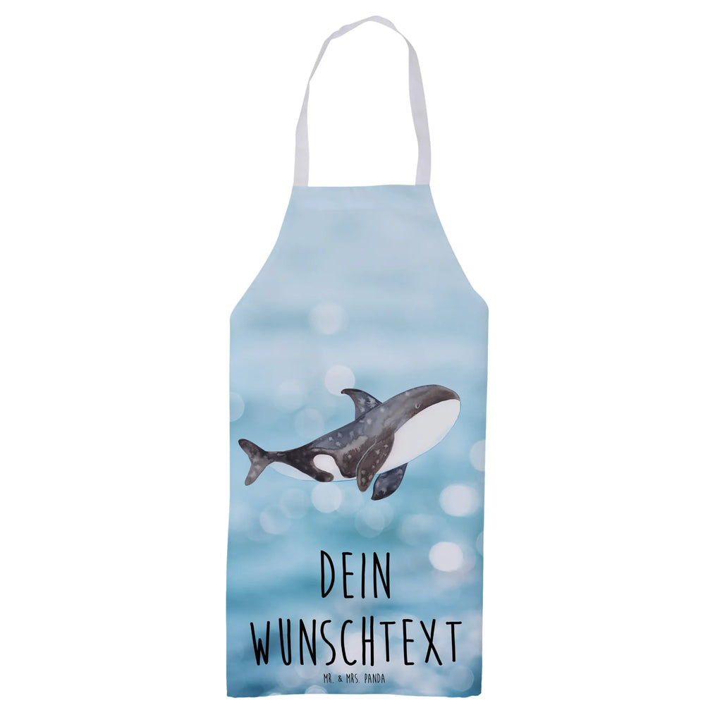 Personalized Cooking Apron Orca Seafood, aquatic animals, ocean, sea, fish, shells, corals, reef, whale, narwhal, sea urchin, lobster, platypus, turtle, manatee, crocodile, orca, shrimp, gifts for seafood lovers, water world, underwater animals, underwater world, vacation, deep sea, seafood fans, gift ideas, seafood decoration, seafood posters, opportunities, new start, startup, office, killer whale, motivation, work, self-love, orcas