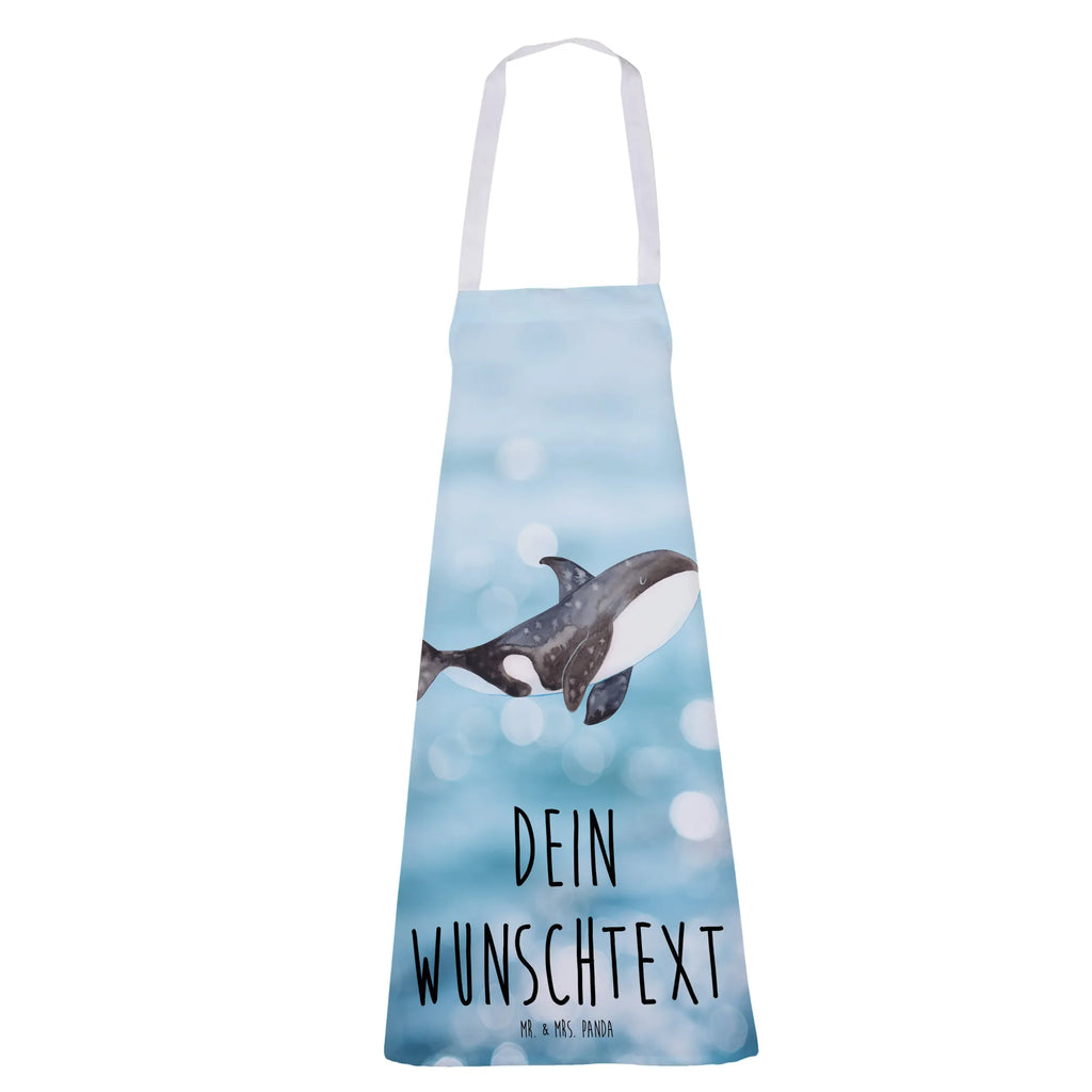 Personalized Cooking Apron Orca Seafood, aquatic animals, ocean, sea, fish, shells, corals, reef, whale, narwhal, sea urchin, lobster, platypus, turtle, manatee, crocodile, orca, shrimp, gifts for seafood lovers, water world, underwater animals, underwater world, vacation, deep sea, seafood fans, gift ideas, seafood decoration, seafood posters, opportunities, new start, startup, office, killer whale, motivation, work, self-love, orcas