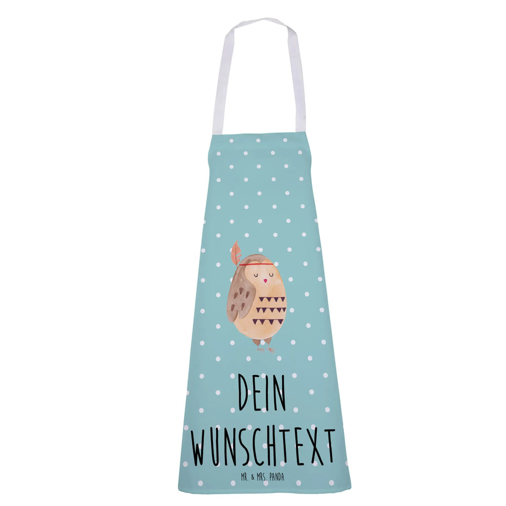 Personalized Cooking Apron Owl feather headdress owl, forest animal, bird, nocturnal, gift ideas, birthday present, illustrated, funny, romantic gift, owl decor, Owl, Decoration, Feather decoration, Travel saying, Beautiful saying, Life is an adventure, Owl decoration, Indian saying