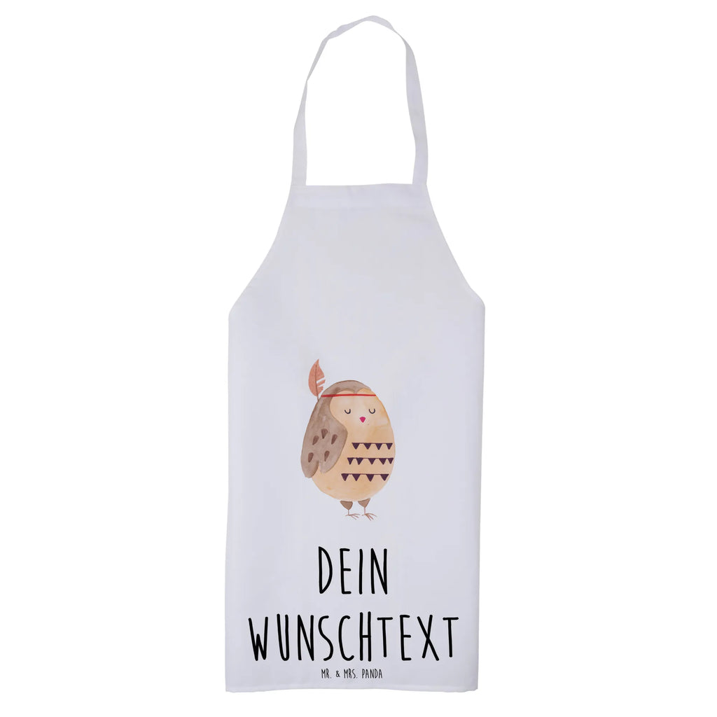 Personalized Cooking Apron Owl feather headdress owl, forest animal, bird, nocturnal, gift ideas, birthday present, illustrated, funny, romantic gift, owl decor, Owl, Decoration, Feather decoration, Travel saying, Beautiful saying, Life is an adventure, Owl decoration, Indian saying
